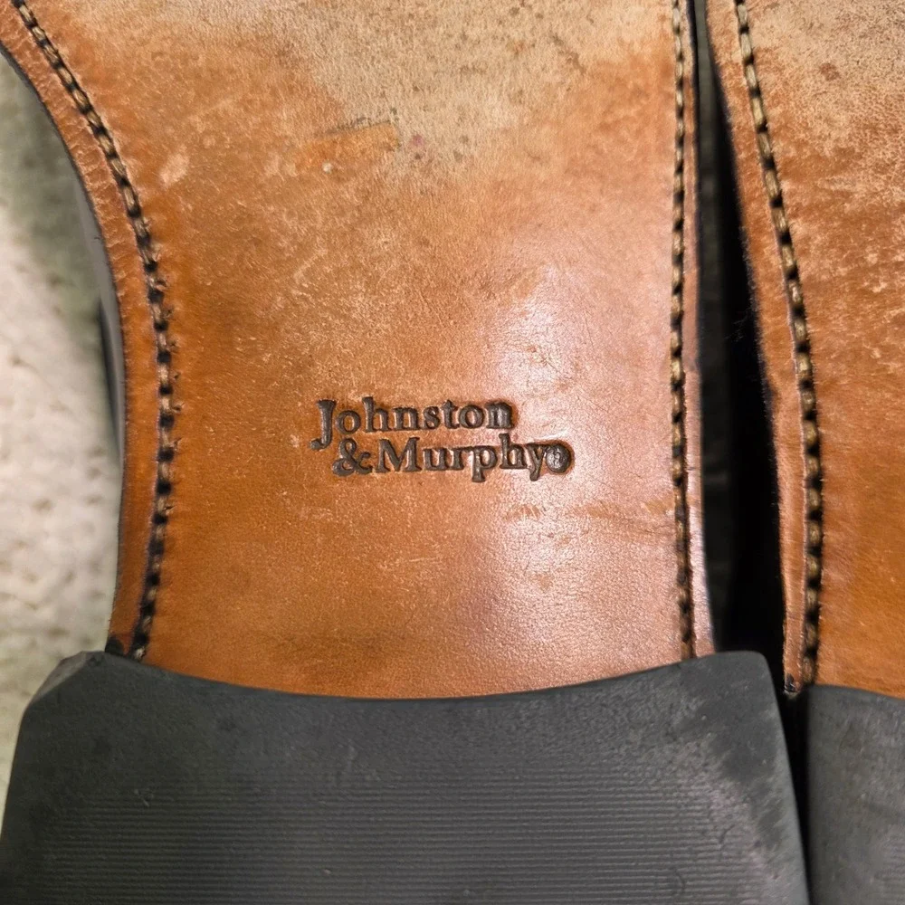 VTG‎ Johnston & Murphy Tassel Loafers Oxblood Leather Mens 10.5 D